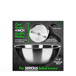 Kitchen Hackables Salad Cutter Bowl Chopper Fruit Vegetable Cut Set for Easy Cooking