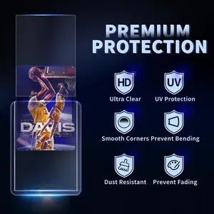 200 Card Sleeves Top Loaders for Cards, Toploaders for Cards, Premium Baseball Card Sleeves Hard Plastic, 3 "x 4" Trading Card Holder, Sports Card Protectors Sleeve(100 Top Loaders + 100 Clear Sleeve)