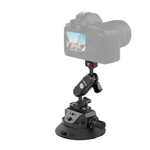 ULANZI SC-02 Metal Camera Suction Mount - 4.5in Pump-Activated Vacuum Mount with Quick Release NATO Magic Arm, 60kg Load, Portable Video Recording & Photography Camera Accessories for Vlogging, Fits Cars, Windows, GoPro, Nikon, Canon, Sony DSLR