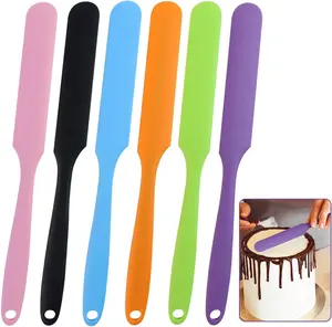 6 count  Spatula Set, Jar Scraper with Long Handle,  Jar Spatula Heat Resistant Kitchen Spatulas, Kitchen  Have Spatula, Jam Spreader for Peanut Butter