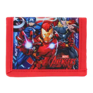 CTM Kid's Marvel Avengers Geometric Casual No-Velcro Doomsday Hook & Loop Closure Bi-Fold Wallet