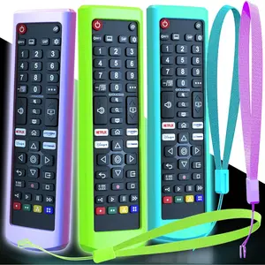 3Pack Case for  TV Remote, Glow in The Dark Cover for  Remote Control for  TV,  Cover Replacement Sleeve  Glow in The Dark Green  Blue