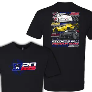180g[100%cotton][1320 VIDEO] Records Fall Faster in Texas Racing Shirt, 1320 Video Drag Racing Texas Event Street Cars, Gift for Racing Fans & Speed Lovers, Motorsport Track Day Tee