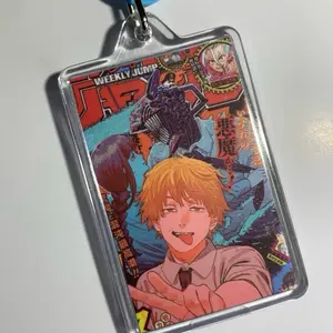 Chainsaw Anime Keychain, 2x1 Inch Size