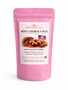 Original Boul Chokola Premium Quality - Chocolate Balls chokola peyi - 4 balls pack for delicious hot drink snack