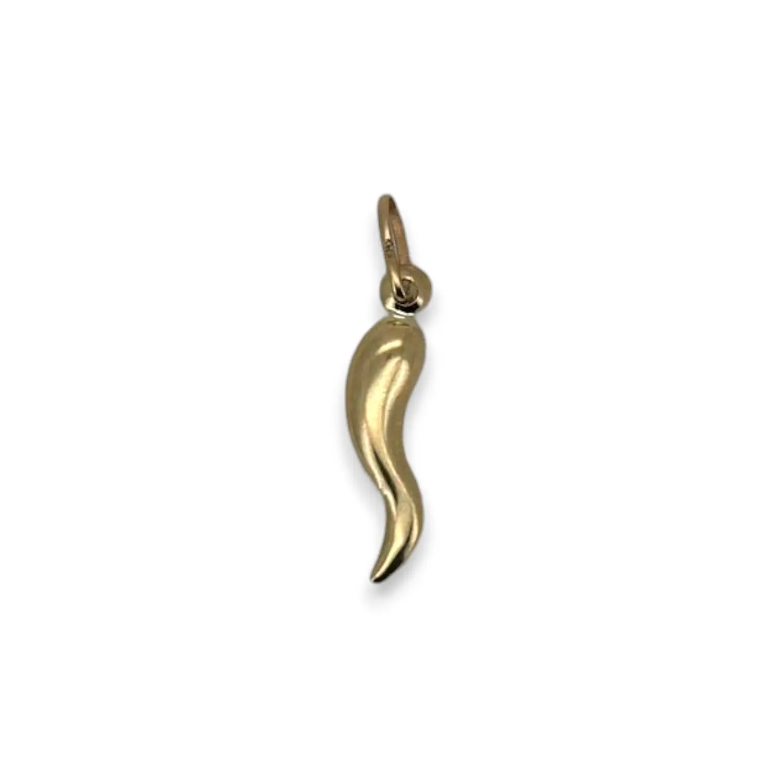 Italian Horn Pendant - 14K Yellow Gold
