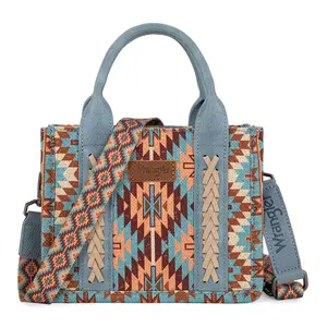 Wrangler Mini Tote Bag for Women Boho Aztec Crossbody Purse Top Handle Handbags
