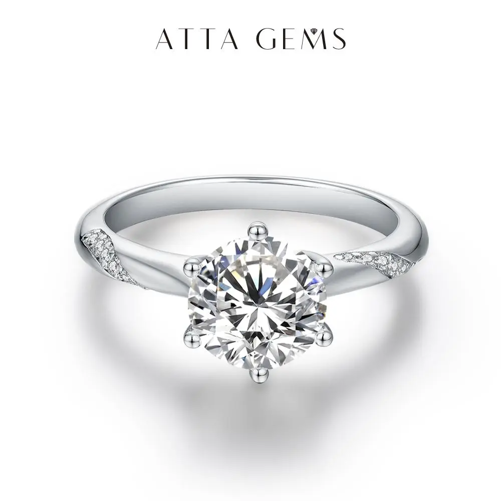 Women's 2CT-3CT Synthetic Moissanite Engagement Ring - Diamond Alternative Artificial Gemstone Jewelry, Ideal for Wedding, Anniversary Gifts, R006 summerwins