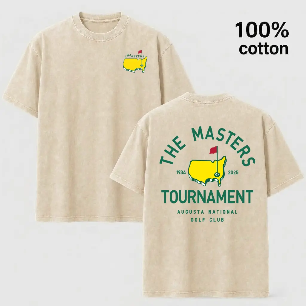 Masters Tournament Printed T-Shirt - Retro Washed Golf Apparel