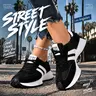 Fashion Low-Top Sneakers Comfort Flat-Heel Sport Shoes for Women Casual Round-Toe Daily Footwear Low Top Trainers