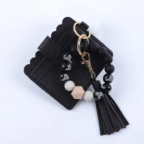 Bohemian Style Beaded Bag Pendant Keyring, Colorful Pearl Design, Vintage & Artistic Look, Easy to Wear, Perfect Gift for Friends, Mom, Holidays, Aesthetic Keychain