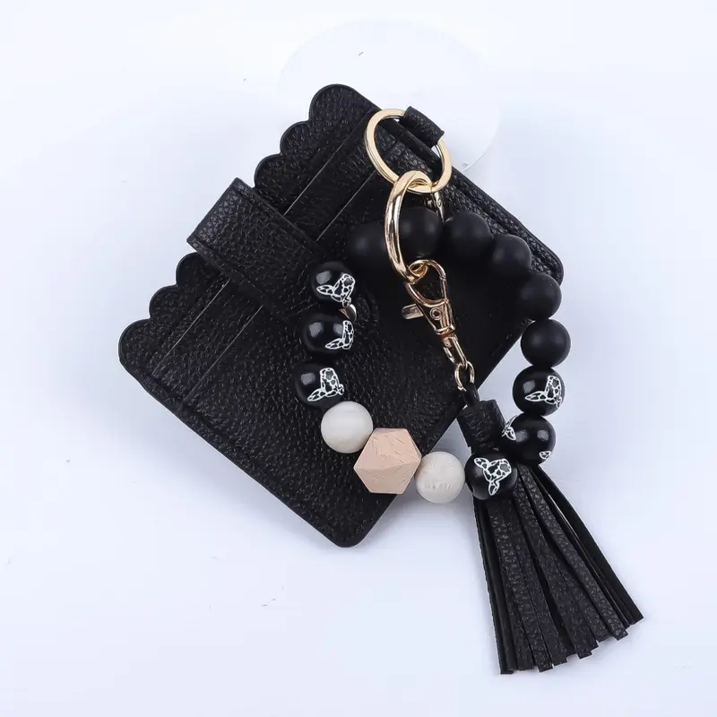 Bohemian Style Beaded Bag Pendant Keyring, Colorful Pearl Design, Vintage & Artistic Look, Easy to Wear, Perfect Gift for Friends, Mom, Holidays, Aesthetic Keychain