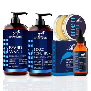 Artnaturals Beard Kit – Father’s Day Gift Set with Wash, Conditioner, Balm & Oil | Softer, Fuller Beard