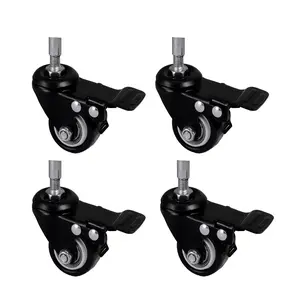 Reptile Caster Wheels Set of 4,Terrarium Wheels with Brake Reptile Tank Accessories for Toxirium PVC Enclosure