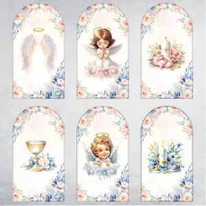 15-day Delivery Angel Wings Floral Arch Backdrop Cover for Memorial and Baby Shower