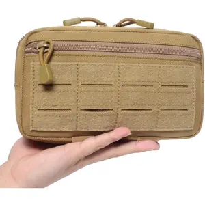 Tactical MOLLE Utility Pouch Compact EDC Tool Bag, EMT First Aid Kit & Phone Holder Waist Pack, Lightweight Outdoor Hunting Survival Emergency Daily Gear Accessories