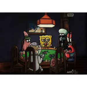 SpongeBob Poker Night Flag