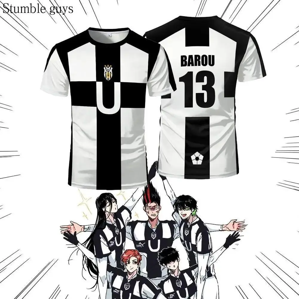 Anime Ubers Football Team Cosplay Costume Japanese Anime LORENZO AIKU Training Jersey Unisex Adult And Children's T-Shirt
