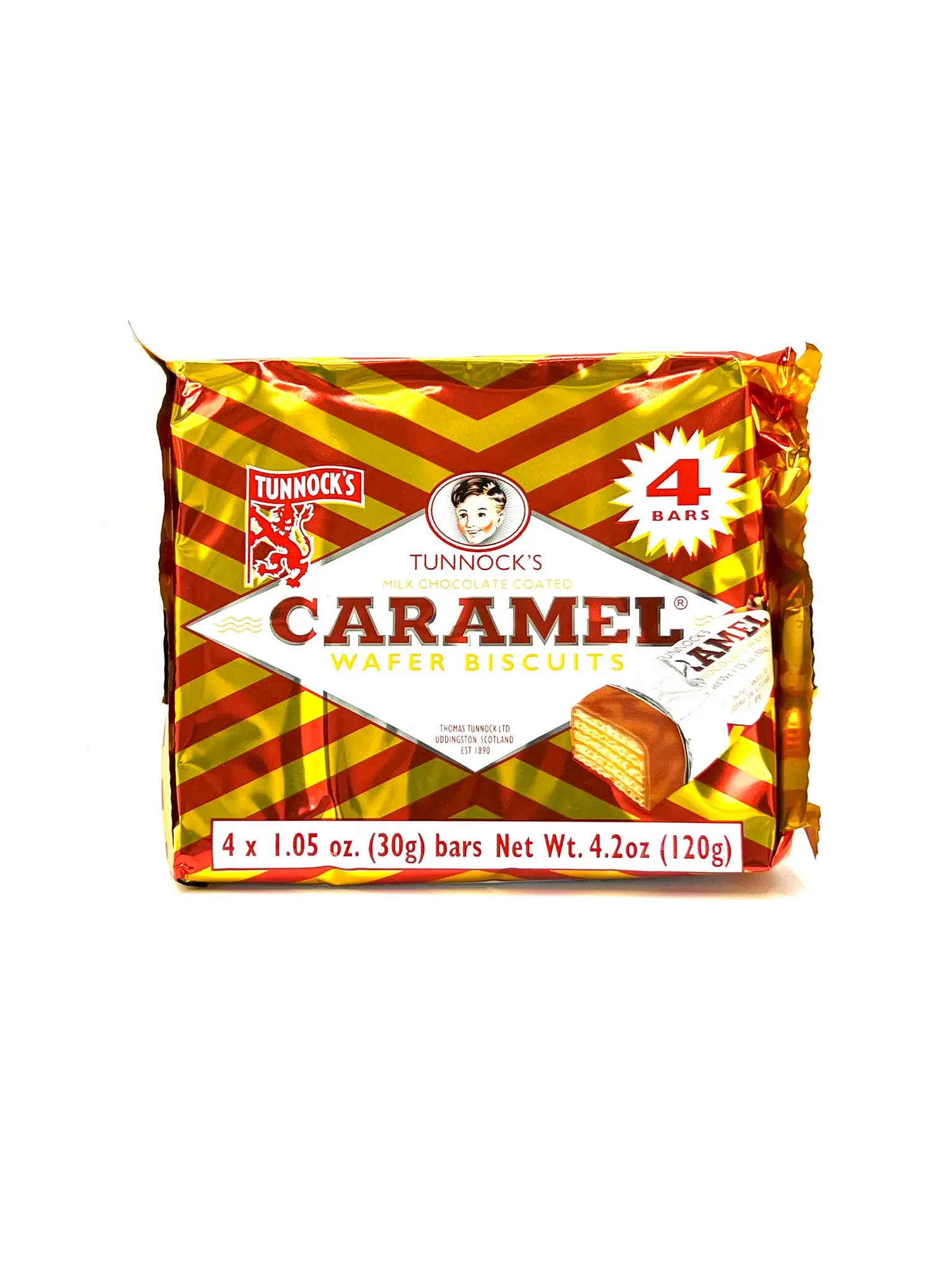 Tunnock's Caramel Wafer 4pk (Pack of 3)