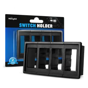 Nilight 4Pcs Rocker Switch Holder Panel Housings