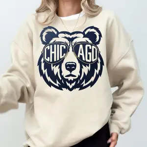 Vintage Chicago Football Crewneck Sweatshirt / T-Shirt, Bears Shirt, Retro Chicago Football T-Shirt, Chicago Sweatshirt, Chicago Fan Gift, Gift for Fan Tee
