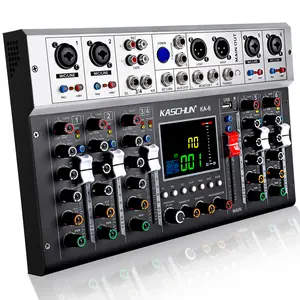 kaschun audio KA6 Professional Audio Mixer with 256 DSP Effects for Karaoke, Live Performance & Podcast