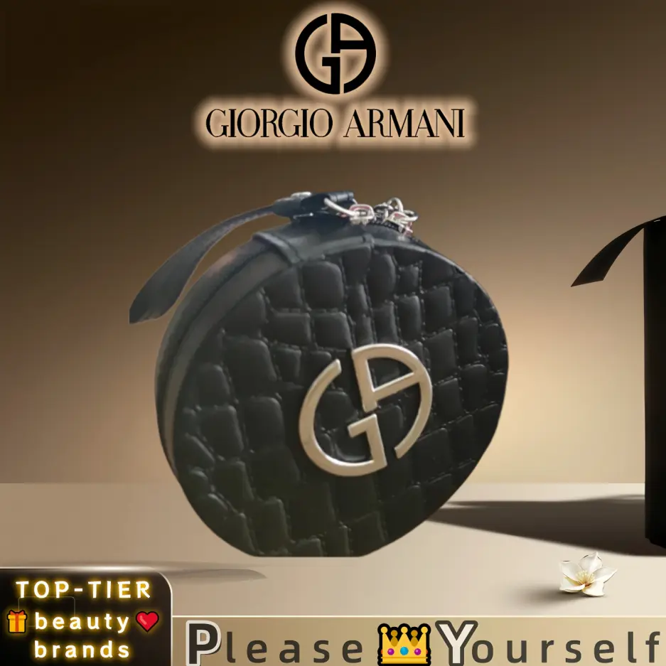 Armani Beauty Gift Stone‑Textured Multi‑Purpose Pouch, Earbud & Cushion Makeup Storage Mini Bag