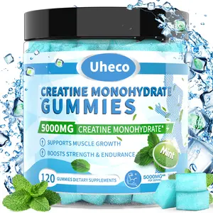 Uheco Mint Flavor Creatine Monohydrate Gummies 5000mg for Men & Women,Contains L-Taurine + Vitamin B12, Betaine, L-Citrulline for Improve Exercise Endurance, Muscle Strength -120 Count