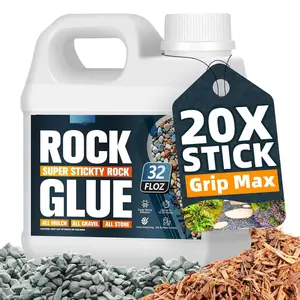 Rock Glue for Landscaping - 32OZ Mulch Bond with Grip Max for  Adhesion of Rocks, Gravel&Mulch, Long-Lasting , Weather-Resistant Gravel Binder for Pebble, Pine Straw