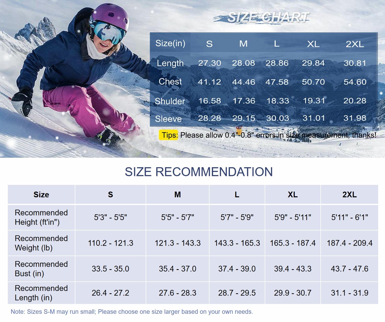 MAGCOMSEN Women's Waterproof Ski Jacket Hooded Fleece Lined Warm Winter Jacket Snow Coat Mountain Windproof Rain Windbreaker FallFreshness Outdoorfun