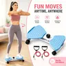 Women’s & Beginners’ Easy Twist Board with 2 Resistance Bands, Non-Slip Quiet Core Trainer, Portable Home Office Full-Body Workout Equipment (No Gym Required)