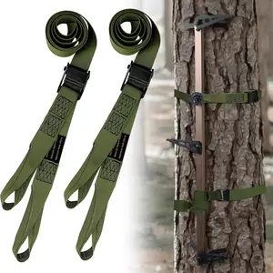 Heavy Duty Replacement Climbing Stick Straps, 6.5FT Universal Tree Stand Straps with Stainless Buckle for Hang-On Platforms, Hunting Climbing Sticks Accessories - 400LB Capacity