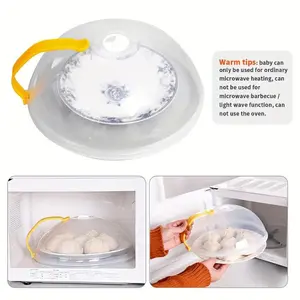 1pc Microwave Food Cover, Splash Proof Food Cover Lid with Steam Vents And Handle Microwave Oven Heating Cover, Steam Vent Microwave Oven Tray Cover Bowl Cover, Easy to Grip, Suitable for Microwave Ovens And Kitchen Supplies