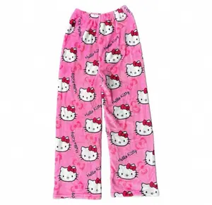 SANRIO Hello Kitty Comfy Pajama Pants - Size Need Two More - Cute Cozy Y2K Style - TikTok Approved Loungewear for Women - Perfect for Couples - Nightwear - Womenswear
