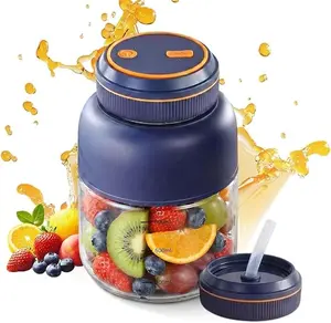 Portable Juicer Blender Cup, 2026 New Personal Blender for Smoothies and Shakes, Cordless Blenders with Stainless Steel Blades, Mini Juicer Cup for Travel Gym Office(Blue, 28, fl. oz.)