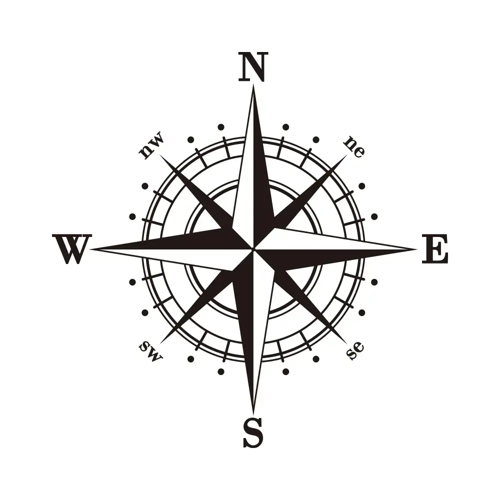 2026 New Creative Compass Styling Decor Stickers for Car Camper Van Bus Caravan Motorhome SUV Pickup Cargo Caravan Vinyl Camping Decals For your Cars