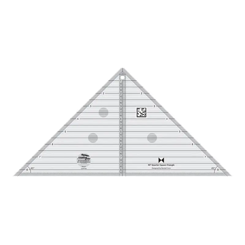 Creative Grids 90 Degree Quarter-Square Triangle Ruler CGRT90
