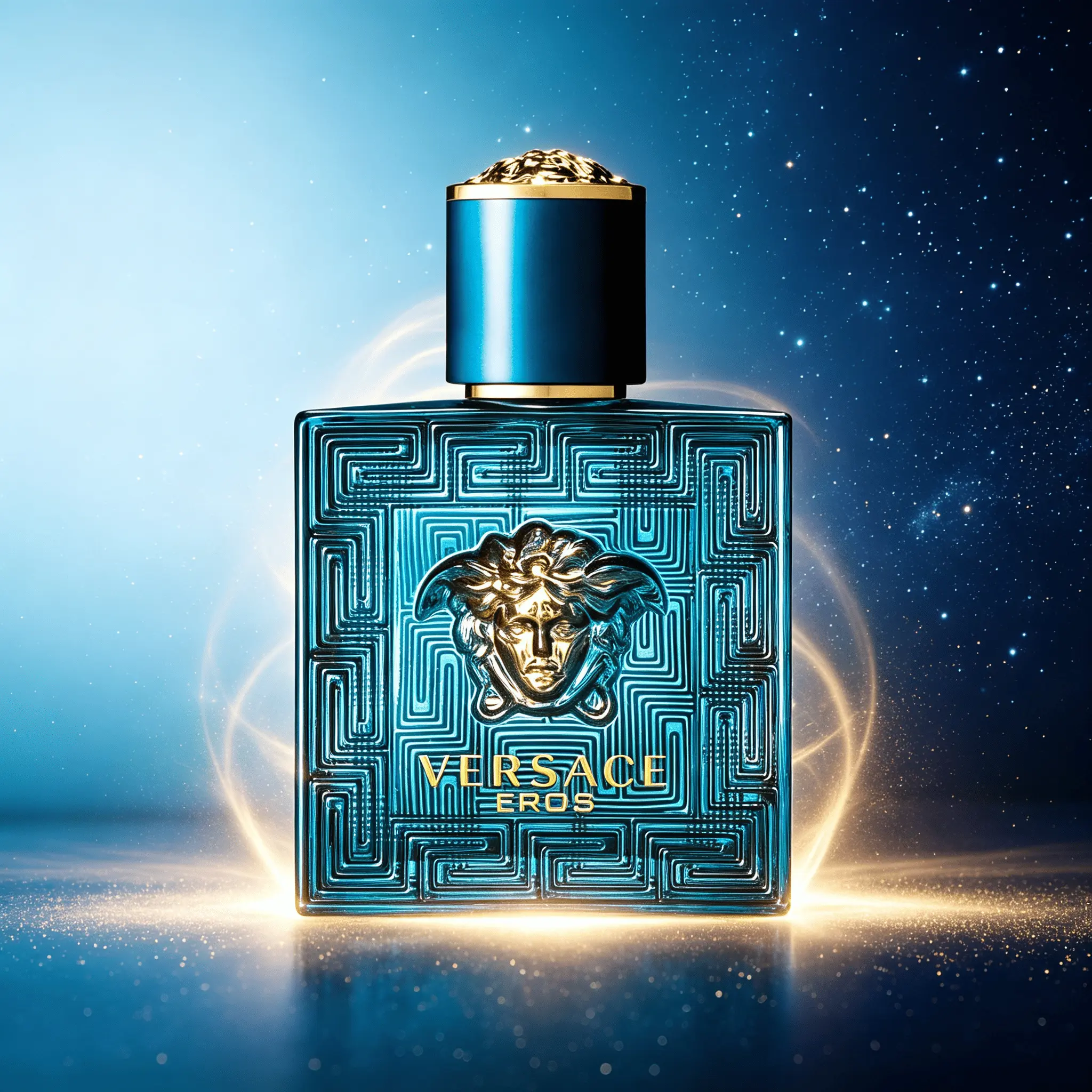 Versace Eros EDT Spray for Men 3.4 fl oz, Woody Aromatic Designer Cologne, Intricate Embossed Bottle with Medusa Head, Smooth Long-lasting Scent Profile, Versatile Masculine Fragrance, Boxed Fragrance for Birthday or Anniversary Gift