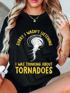 100% Cotton Tornado Funny Storm Chaser Birthday Weather Twister Men T-Shirt
