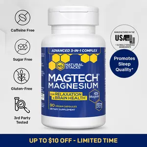 MagTech Magnesium Supplement - 3 forms of Magnesium: Glycinate, L-threonate, Taurate - For Sleep and Brain Supplement