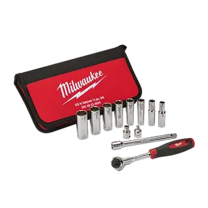 Milwaukee 48-22-9000 12pc 3/8" Drive SAE Socket Set