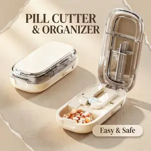 Adjustable Pill Cutter and Splitter for Multiple Pills with Precision Alignment Compact Travel Friendly Black Design | valentines gift ideas | Valentines gift for bf |anniversary gift for him