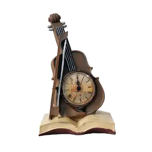 Artistic Violin Ornament, Elegant Home Decor Sculpture for Living Room, Cafe, Bar Shelf Display