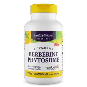 Healthy Origins - Bioavailable Berberine Phytosome - 550 MG 120 Veggie Caps - Supports Optimal Metabolic Health US Healthcare Supplement