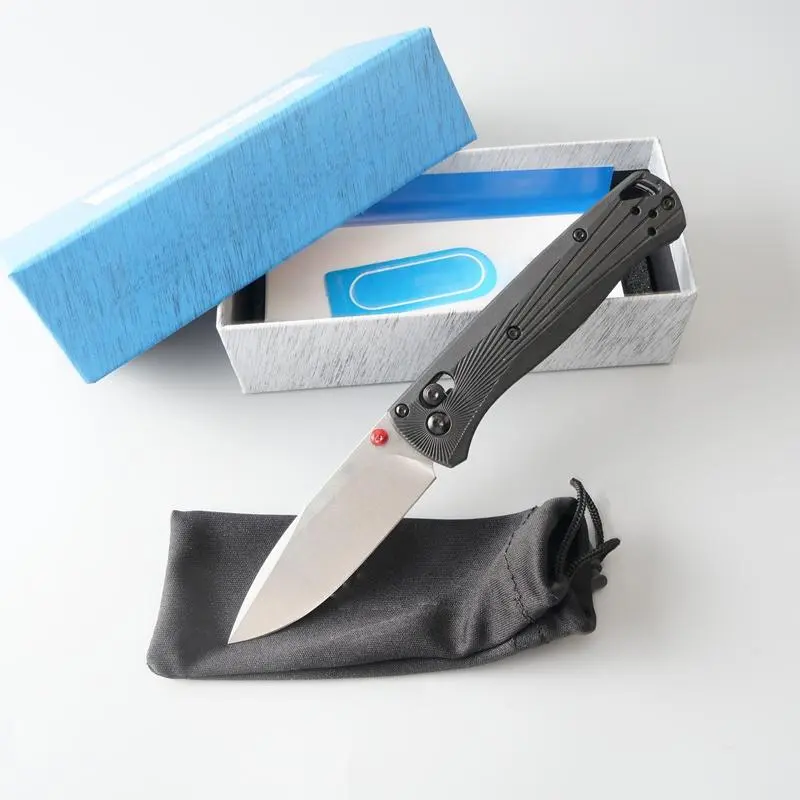 Black-handled silver blade