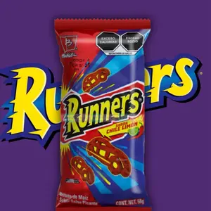 Barcel Runners Chile Limon Snack 23g - Exceso Calorías y Sodio - Botana de Maiz y Salsa - 06 JUL 26 M 58g
