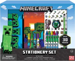 Minecraft Kids Stationery Set | School & Craft Supplies with Pencil Case