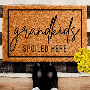 Grandkids Spoiled Here Doormat, Grandma Gifts, Welcome Mat, Funny Door Mat, Grandparents Gifts, Gift from Grandkids