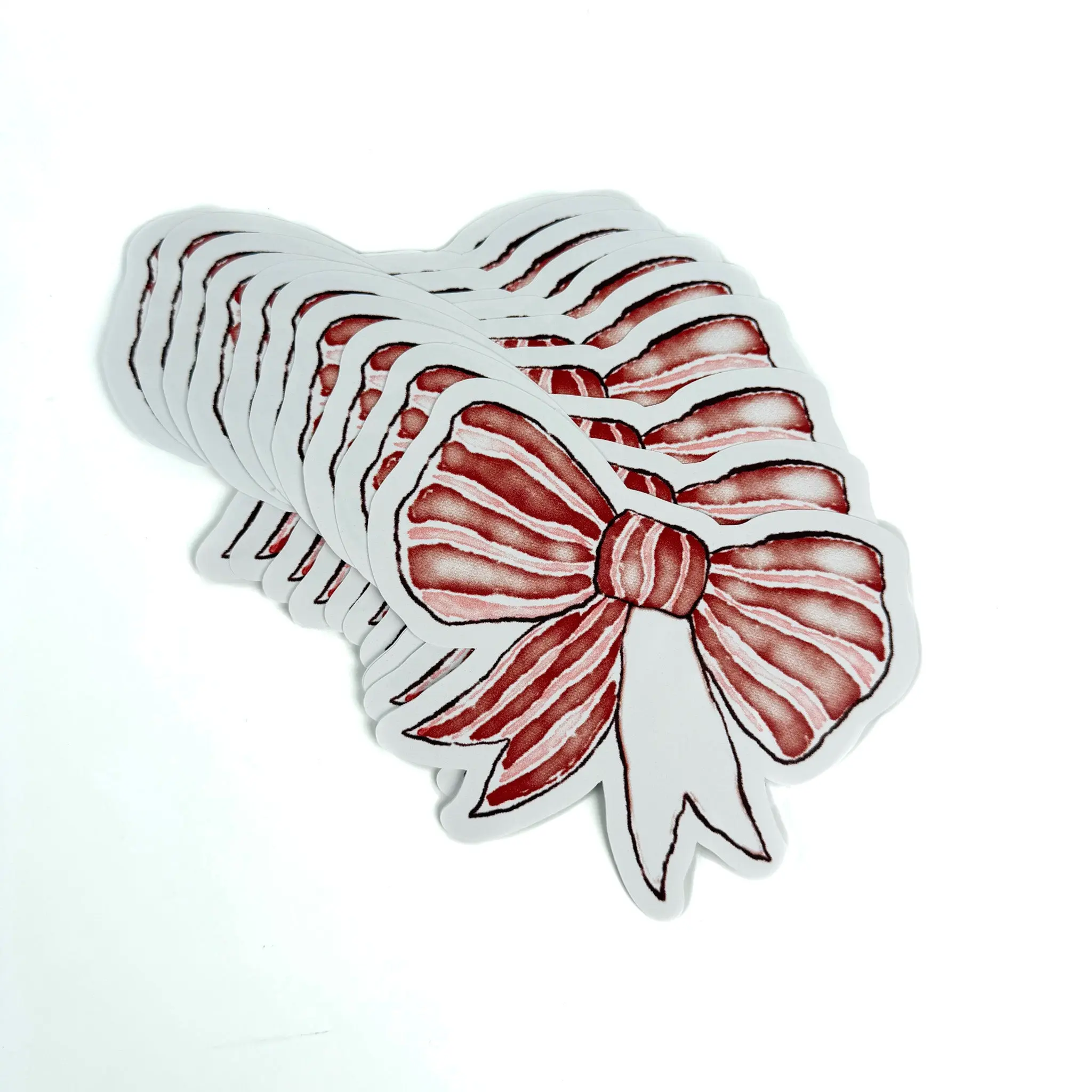 Shaped Bow Place Cards, Set of 12 - Red