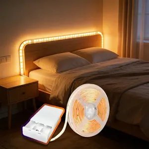COB LED Strip Light, Flexible Backlit COB Lighting, Warm/cool Color Options, Ideal for Cabinet, TV Background, Bookshelf, Home Decor